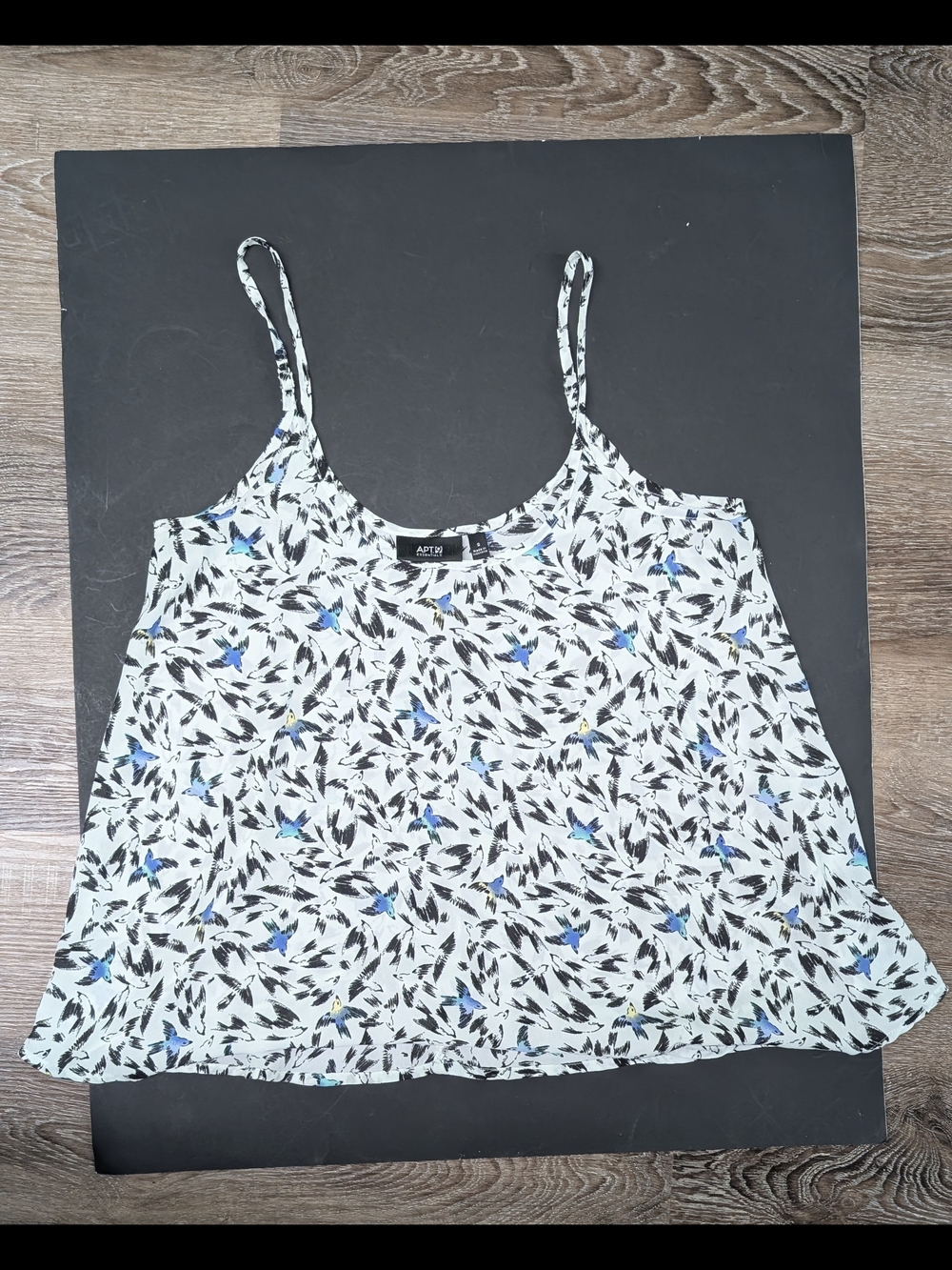 Apt. 9 Abstract Bird Print Swing Camisole Tank Top Women's Size Small NWOT